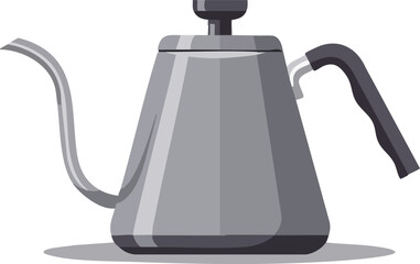Elegant Gooseneck Kettle Illustration for Tea or Coffee Brewing