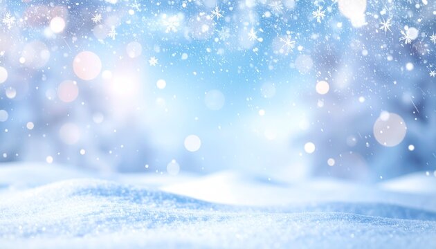 きらめく冬の雪背景
