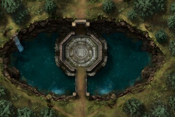 Planar Gateway Battlemap Dimensional Portal Fantasy Role Playing Game Tabletop Gaming Magical Terrain Adventure Scene