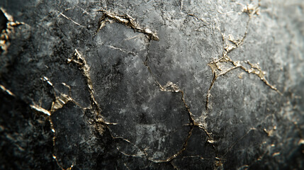 Textured surface featuring broken screen with scratches and cracks, showcasing blend of dark tones and metallic highlights, evoking sense of wear and age