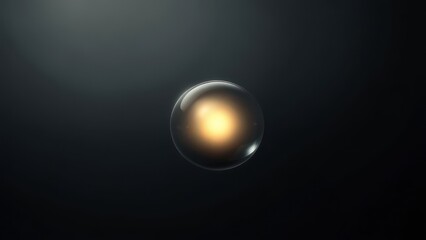 Obraz premium A glowing sphere illuminates a dark background with soft gradients, highlighting a central core