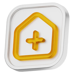 Obraz premium 3d home house main page healthcare ui office business element