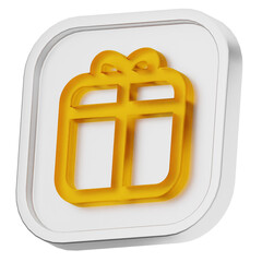 Fototapeta premium 3d gift box present ui office business element