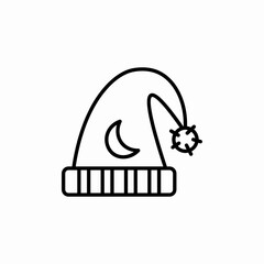 pijama hat icon sign vector