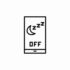 sleep mode phone icon sign vector