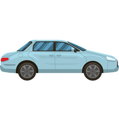 Light Blue Sedan Car Pixel Art Illustration Transparent Background No People No Animals Simple Automotive Transportation Vehicle