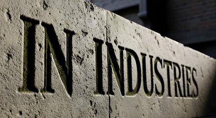 The lettering is carved deeply into the surface, giving it a bold and formal appearance.