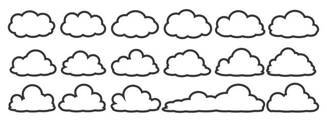Obraz premium cloud bubble illustration with outline style.