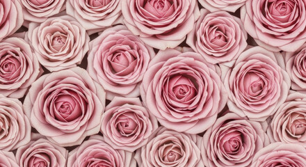 Vibrant pink roses create a delicate floral pattern background, embodying romantic bloom, nature's beauty, and elegant texture for celebrations.