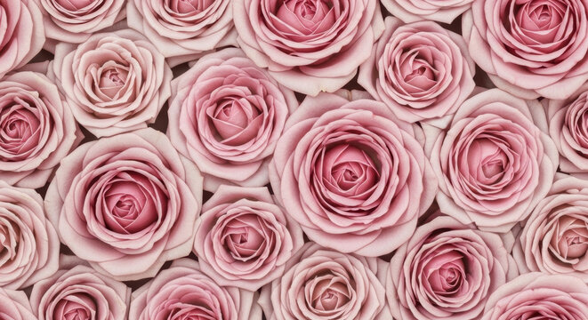 Vibrant pink roses create a delicate floral pattern background, embodying romantic bloom, nature's beauty, and elegant texture for celebrations.