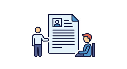 Searching for the ideal candidate in a modern office setting reviewing resumes for top talent and strategic hiring decisions now is key to success, Generative AI.