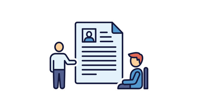 Searching for the ideal candidate in a modern office setting reviewing resumes for top talent and strategic hiring decisions now is key to success, Generative AI.