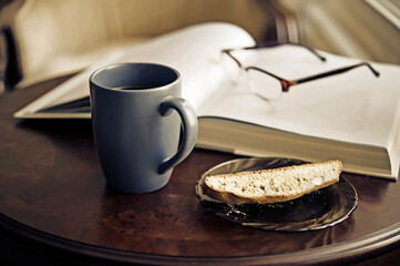 Coffee mug on a table