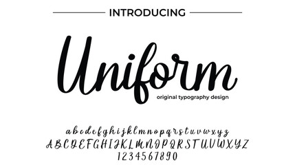 Uniform - Elegant Script Font for Smooth Handwritten Design and Creative Typography