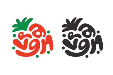 Illustration graffiti vegan fruit sweet unique