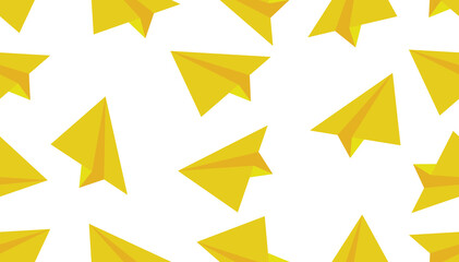 Design paper plane yellow