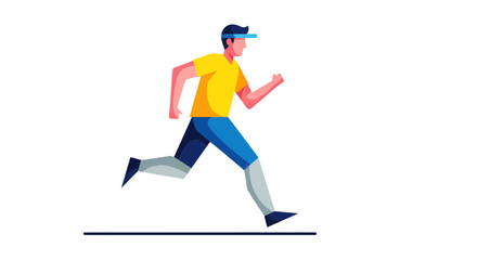 Energetic Athlete Sprinting Against A Dark Background Depicting Motion and Speed