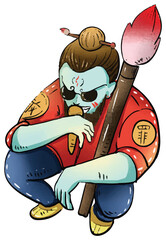 Hip-hop rap style judge - vector illustration