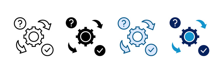 Obraz premium Cause And Effect Icon Set Multiple Style Collection