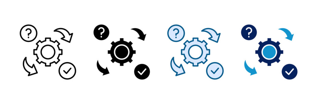 Cause And Effect Icon Set Multiple Style Collection