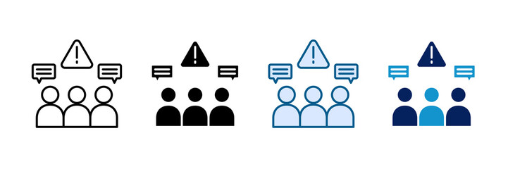 Critical Discussion Icon Set Multiple Style Collection