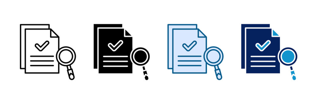 Evidence Review Icon Set Multiple Style Collection