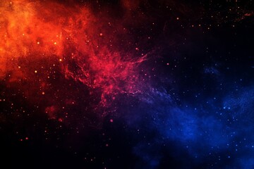 Fototapeta premium Vibrant cosmic nebula with swirling colors and stars