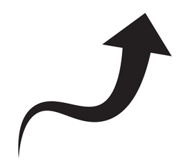 Black arrow isolated on white