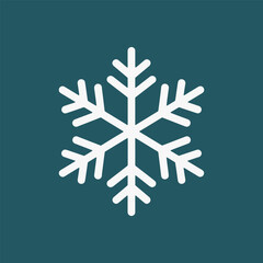 Simple light snowflake symbol design.