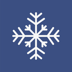 Simple light snowflake symbol design.
