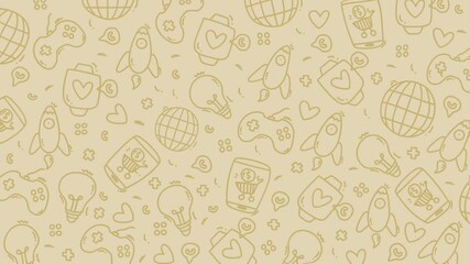 Startup innovation technology digital pattern icons perfect for web backgrounds, app ui, marketing materials, and modern branding - Powered by Adobe