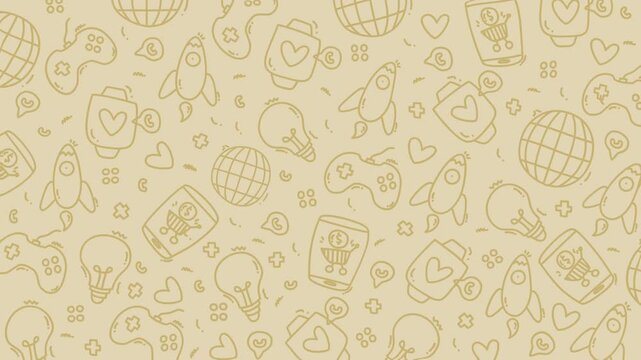 Startup innovation technology digital pattern icons perfect for web backgrounds, app ui, marketing materials, and modern branding