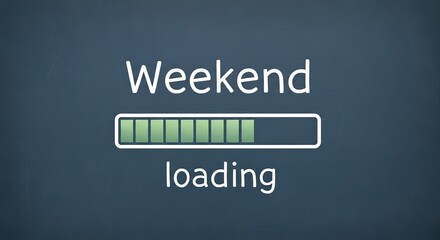 Obraz premium Weekend loading: a visual representation of anticipation and relaxation