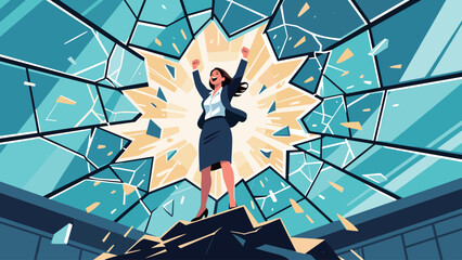 Breaking the Glass Ceiling A Symbol of Triumph
