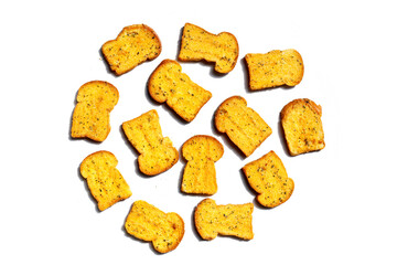 Delicious crispy garlic bread slices
