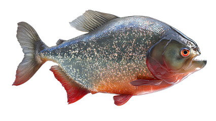Piranha Fish Isolated on White Background