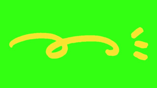 yellow line cute symbol animation