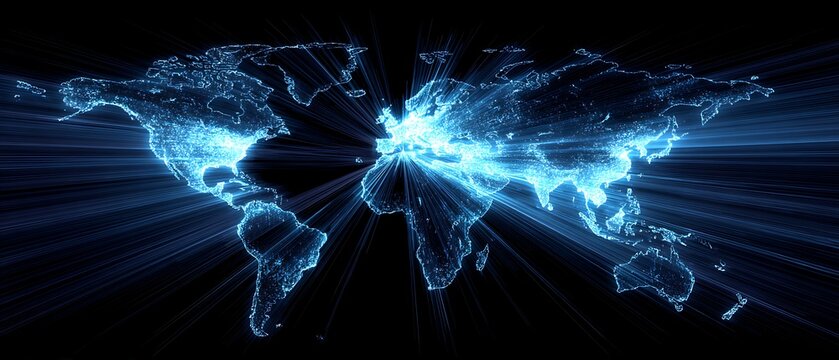 The pulses of light rapidly crossed the continent, as if the data were being transmitted in real time.