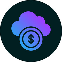Cloud icon for weather, website, application, printing, document, poster design, etc