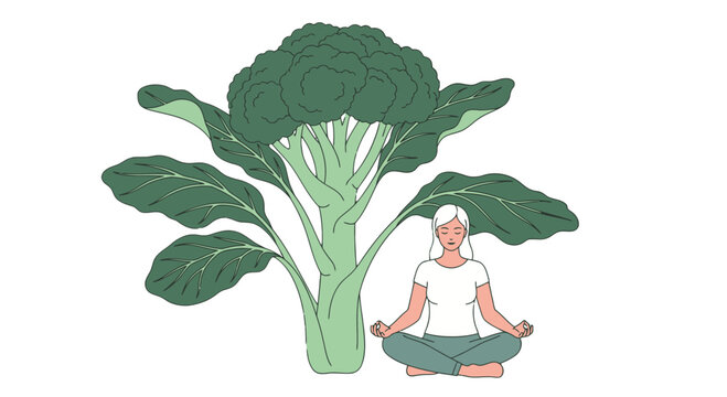 Healthy Mindful Living with Broccoli: A Visual Celebration of Wellness and Nature