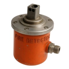 Industrial Fire Detection Sensor Isolated on White Background