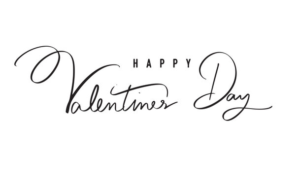 Happy valentines day text font calligraphy hand written lettering script black color object icon happy valentine day love heart wedding happy valentine day romantic 14 fourteen  day date february art