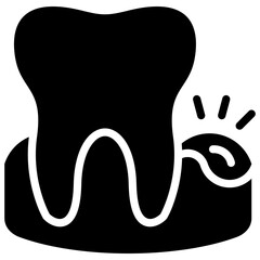 Gingivitis icon for dental, website, application, printing, document, poster design, etc