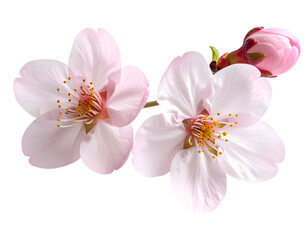 Delicate pink blossoms on a branch (2)