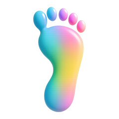 Obraz premium PNG Colorful gradient footprint design
