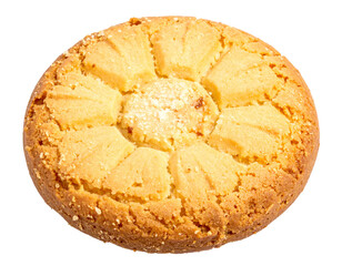 Crunchy Round Snack Biscuit Close-Up Isolated
