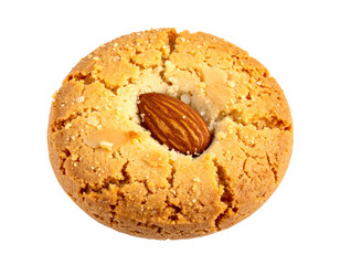 Crunchy Round Snack Biscuit Close-Up Isolated