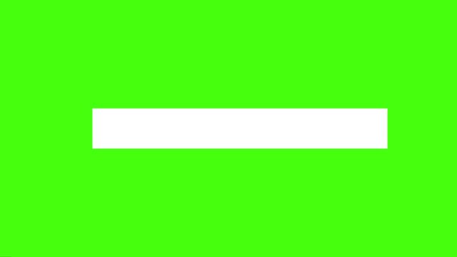 Minimalist graphic design element featuring a white horizontal bar centered on a bright lime green background