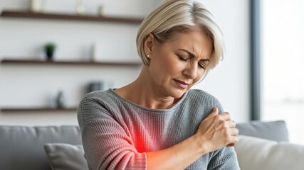 Woman with Shoulder Pain Relief Tips for Aching Muscles and Joints in Seniors