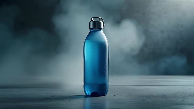 Stay hydrated with this sleek blue water bottle, perfect for athletes and fitness enthusiasts on the go during intense workouts and outdoor adventures